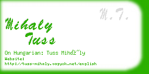 mihaly tuss business card